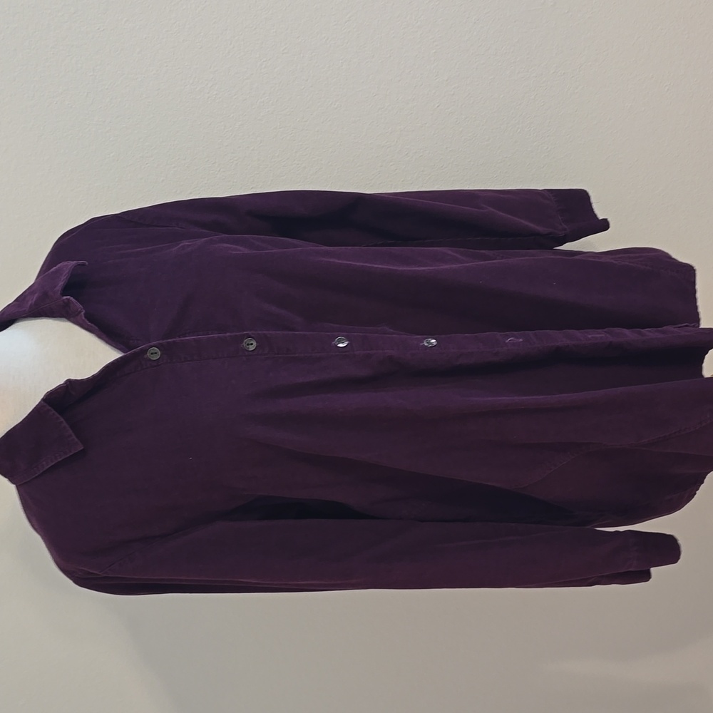 J Jill corduroy top button front 100% cotton long line Medium